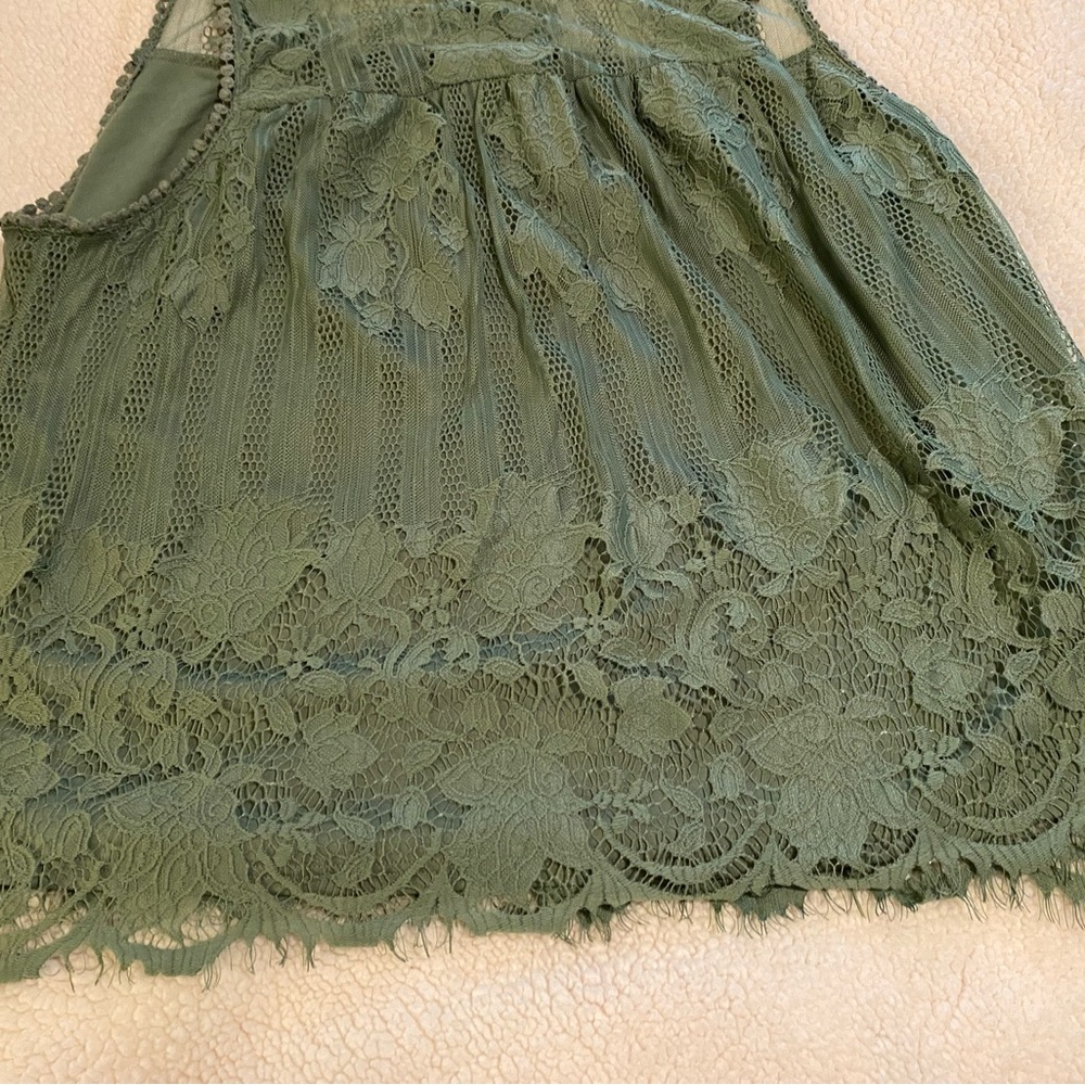 Chance or Fate women’s 3x hedge green pullover dressy sleeveless top. NWT - Picture 2 of 9